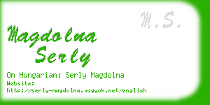 magdolna serly business card